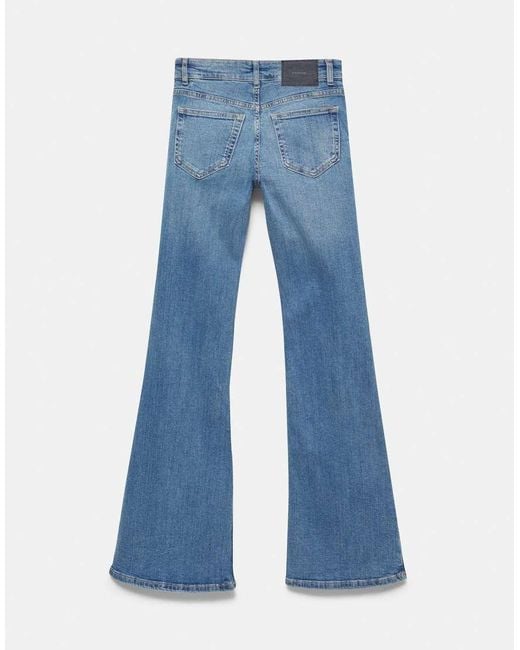 Pull&Bear Blue Skinny Flared Jeans