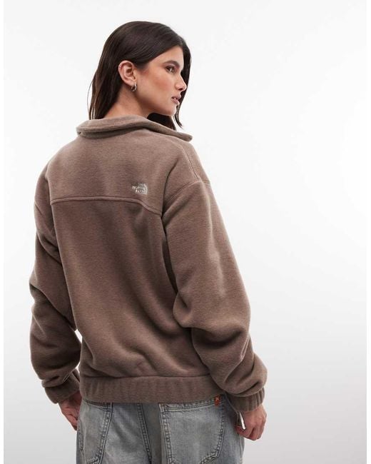 The North Face Brown Collared Fleece Jacket