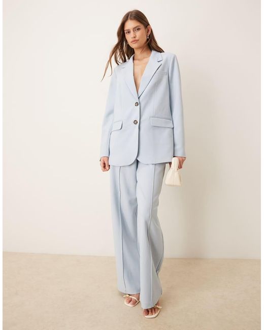 Y.A.S White Oversized Blazer With Tortoise Shell Button Detail Co-ord