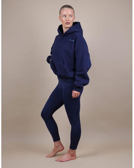 SIMMI Blue Oversized Drop Shoulder Hoodie
