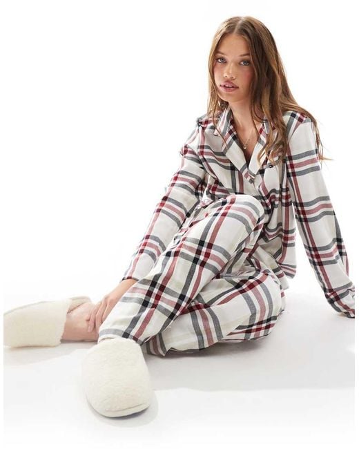 Set Regalo Con Pigiama A Quadri di Tommy Hilfiger in White