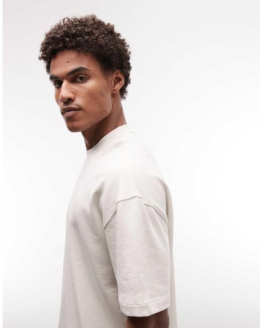 AllSaints White Haven Small Embroidered Chest Logo T-shirt for men