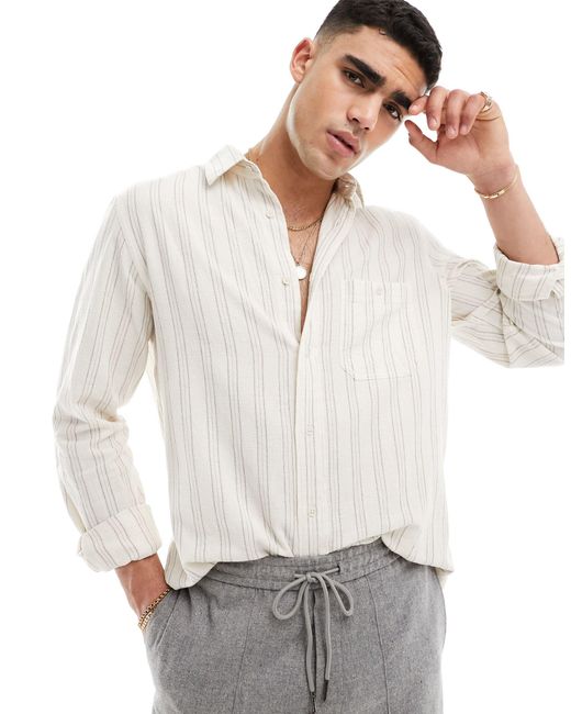 SELECTED White Long Sleeve Shirt for men