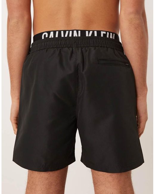 Calvin Klein Black Intense Power Logo Waistband Drawstring Boxer Briefs for men