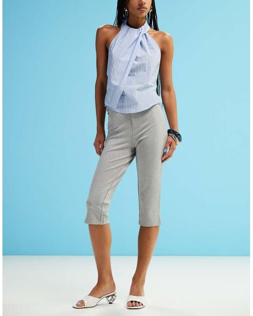 ASOS Blue Ponte Capri Pant