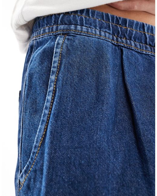 Pantalones cortos vaqueros azules con cordón ajustable en la cintura Jack & Jones de hombre de color Blue