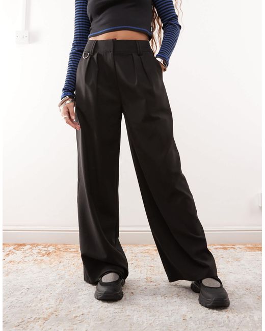 Collusion Black Tailored Wide Leg Trouser
