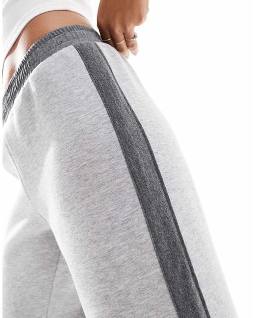 ASOS White Wide Leg Contrast Panel jogger