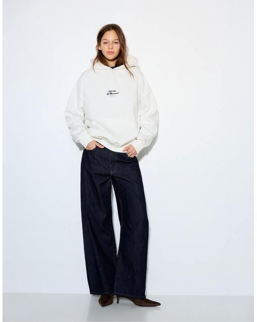 Pull&Bear White – kapuzenpullover