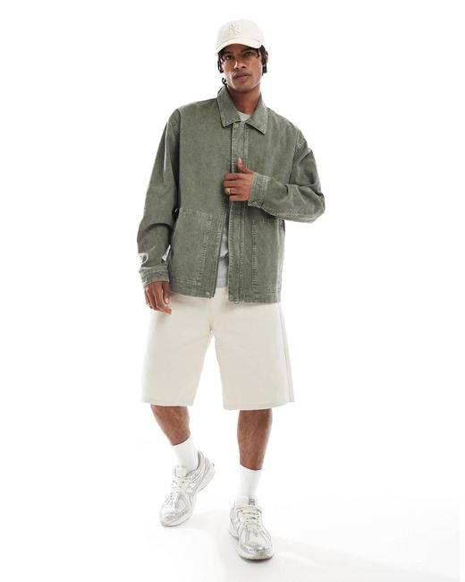 ASOS Green Harrington Jacket for men