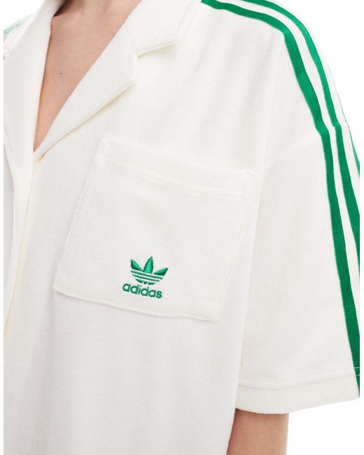 Camisa resort hueso Adidas Originals de color White