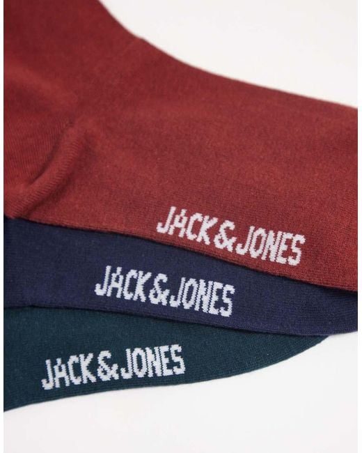 Jack & Jones White 3 Pack Crew Socks for men