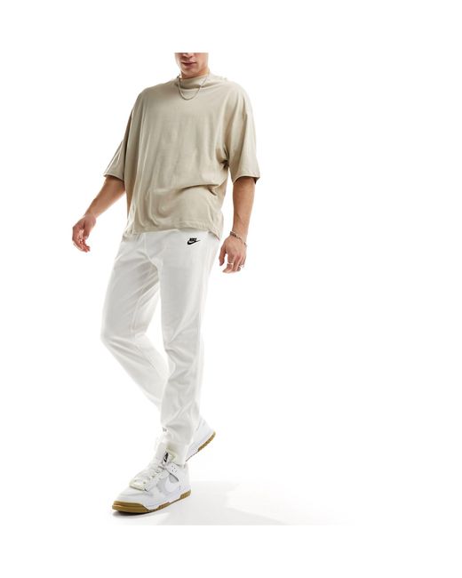 Nike White Club Logo Knit Sweatpants for men