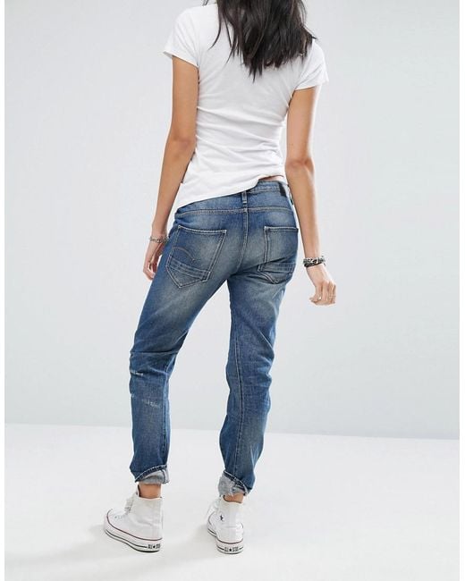 women's low rise boyfriend jeans