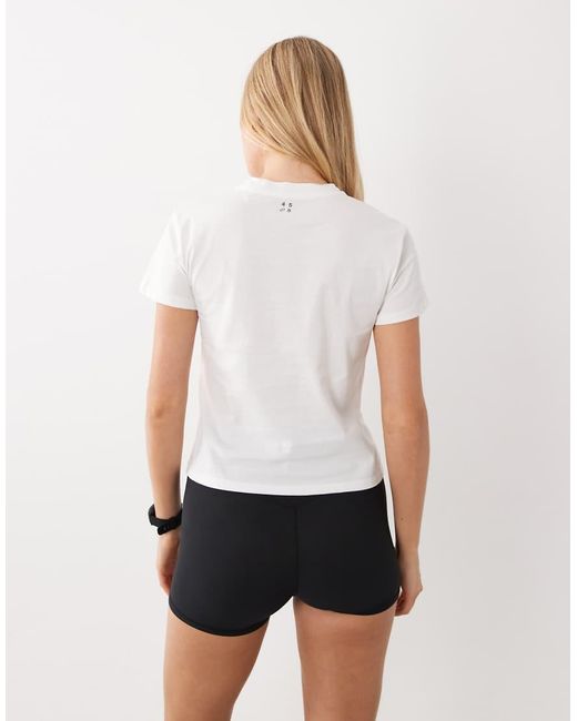 4505 White Icon Cotton Boxy T-shirt With Quick Dry Finish