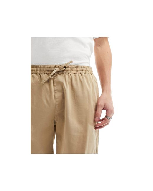 Pantalones cortos elásticos con cordón ajustable y logo Gant de hombre de color Natural