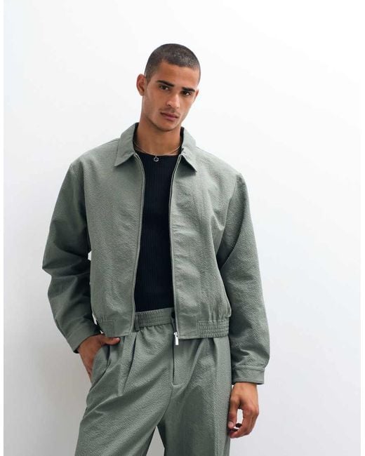 ASOS Gray Smart Blouson Jacket for men