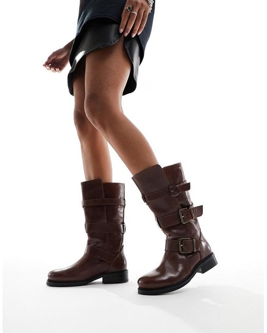 Botas Biker New Tough De Bronx de color Brown