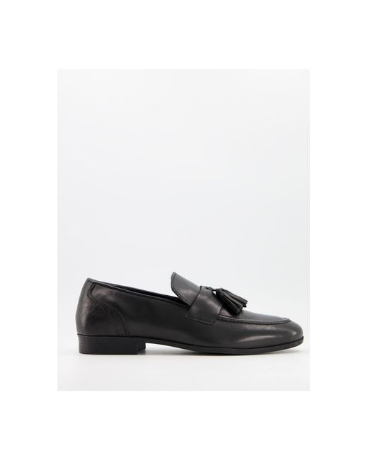 Schuh Ross - Leren Loafers Met Kwastje in het Zwart voor heren - Lyst