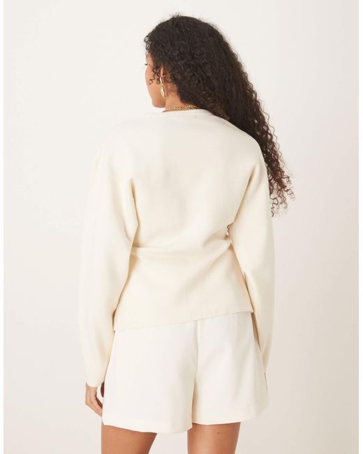 Gina Tricot Natural – kompakte strickjacke