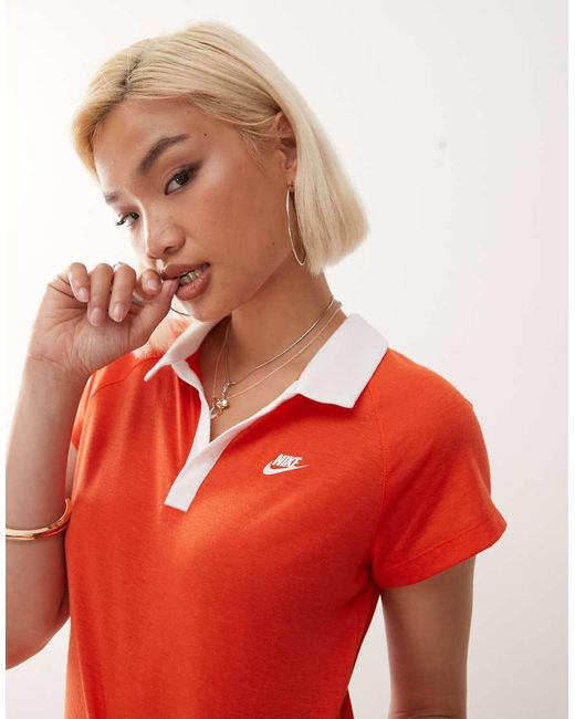 Nike Red Retro Football Polo