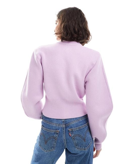 ASOS Purple – strukturierter cardigan