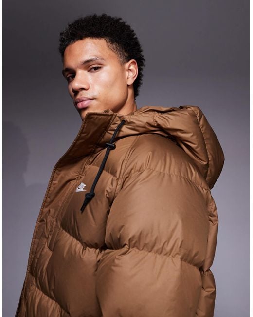 Nike Brown Club Puffer Jacket for men
