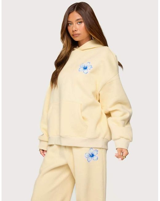 Edikted Natural Tropical Bloom Hoodie