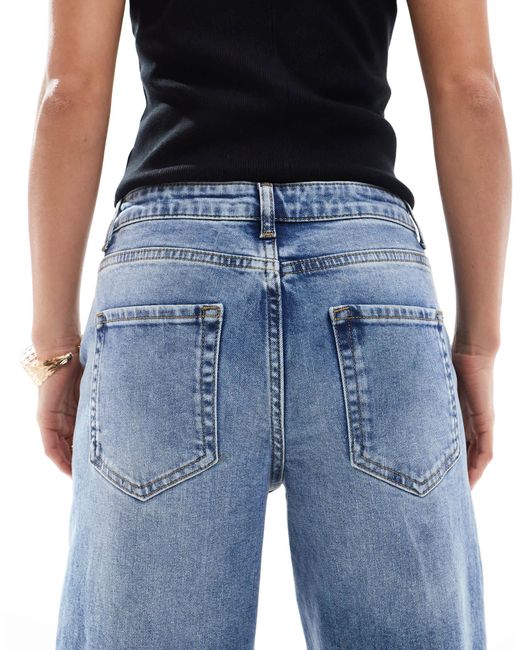 Miss Selfridge Blue Flare Wide Leg Jean