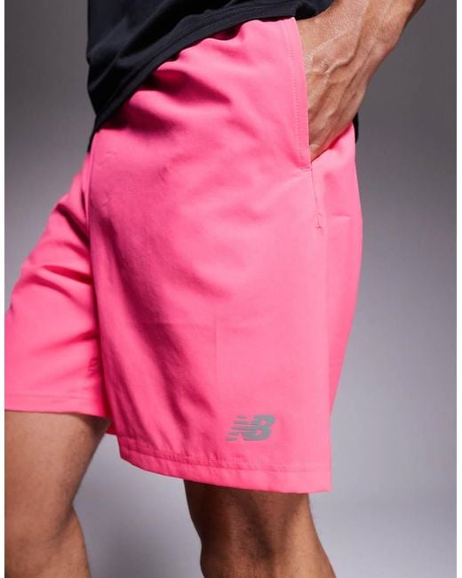 New Balance Pink Sport 7" Shorts for men