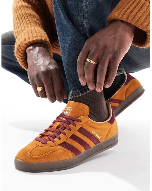 Adidas Originals Brown Gazelle Indoor Trainers for men