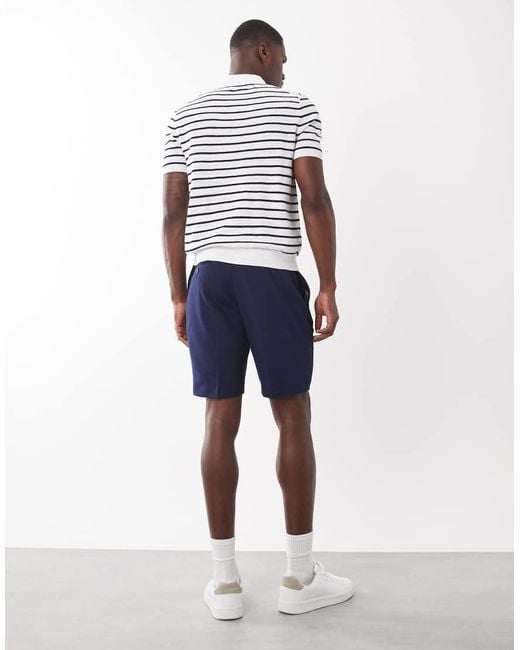 ASOS White Tailored Slim Pleated Shorts for men