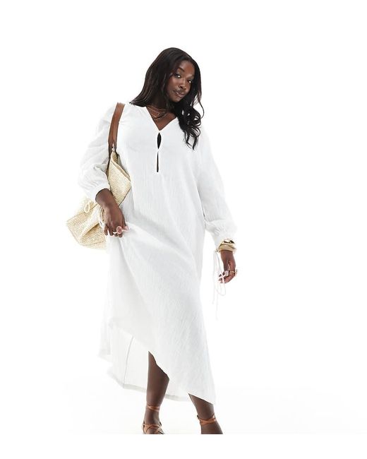 Esmee Curve White Exclusive Oversized Beach Summer Dress