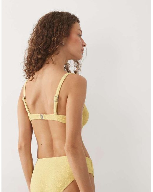 ARKET Natural Wired Crinkle Bikini Top