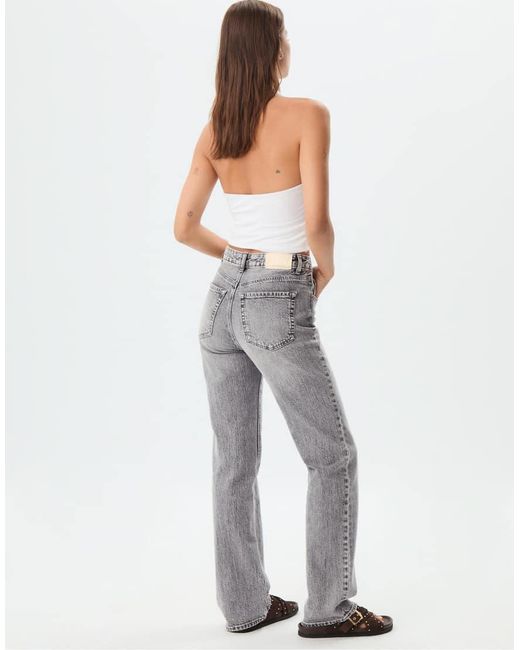 Stradivarius White Tall D98 Straight Leg Jeans