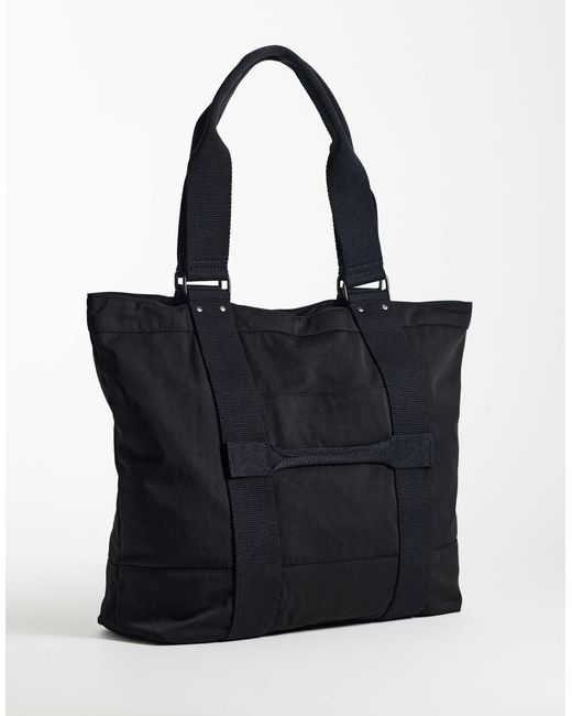 Weekday Black Große nylon-shopper