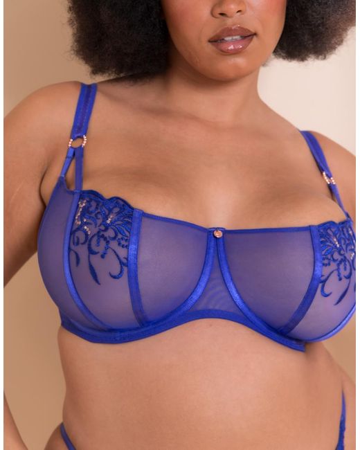 Curvy Kate Purple Scantilly Ornate Balcony Fuller Bust Bra