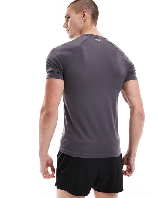 ASOS 4505 Gray Icon Muscle Fit Training T-shirt With Quick Dry for men