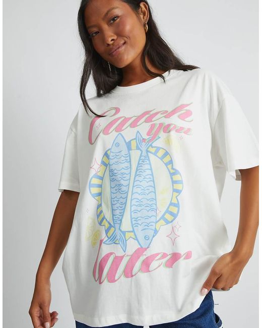 Skinnydip London White London Catch You Later T-Shirt