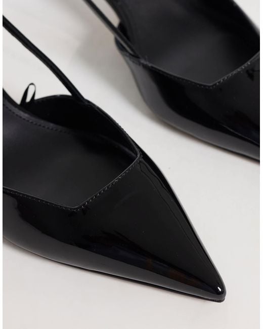 Mango Black Slingback-pumps mit absatz