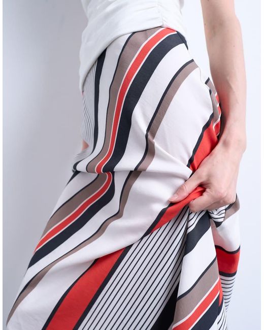 TOPSHOP White Flood Length Maxi Bias Skirt