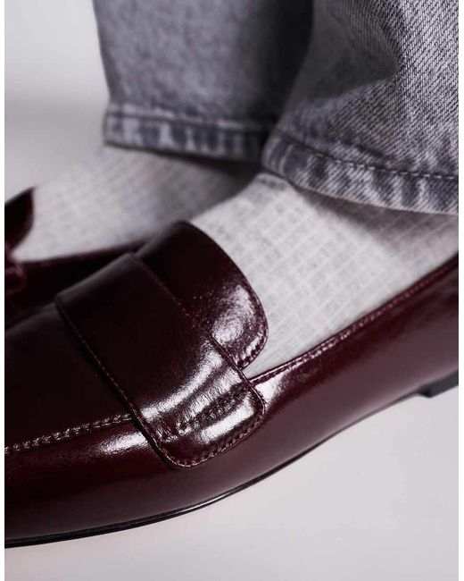 Steve Madden Red Monarc Square Toe Loafer