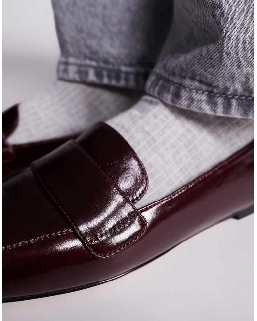 Steve Madden Red Monarc Square Toe Loafer