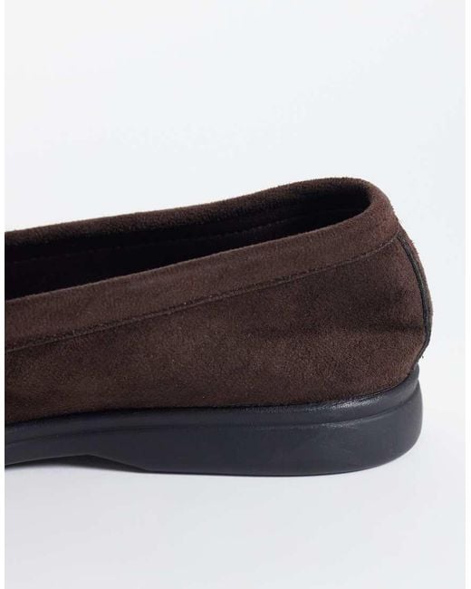 SEQWL Wide Fit Brown Panther Tassel Trim Loafers