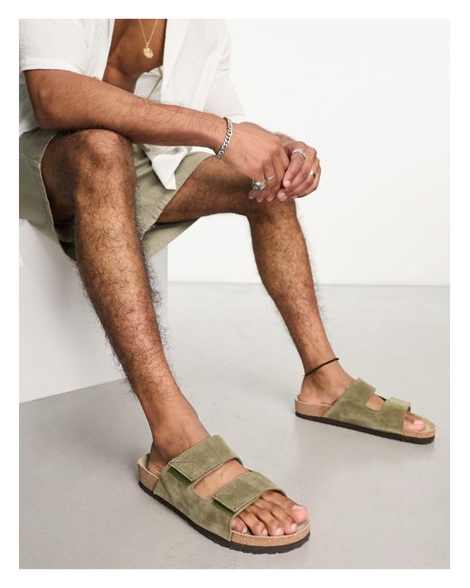 SELECTED – sandalen aus wildleder in Multicolor für Herren