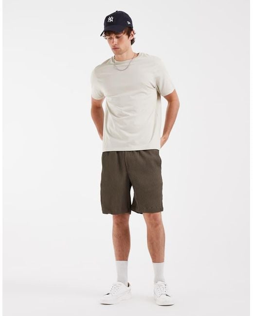 Jack & Jones Gray Plisse Shorts for men