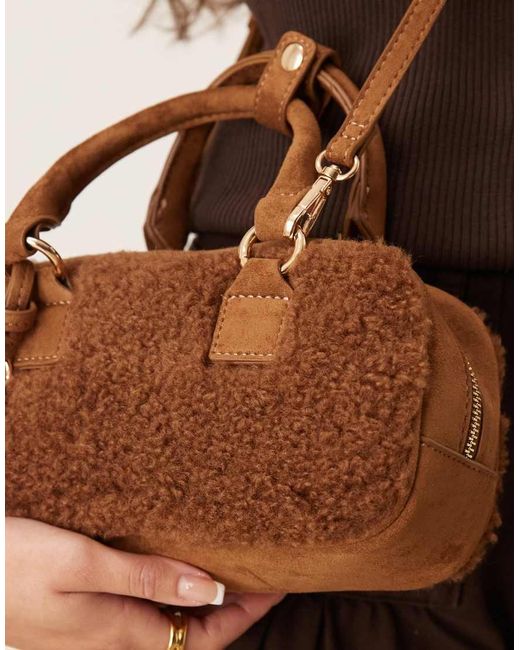 ASOS Brown Mini Bowler Crossbody Bag
