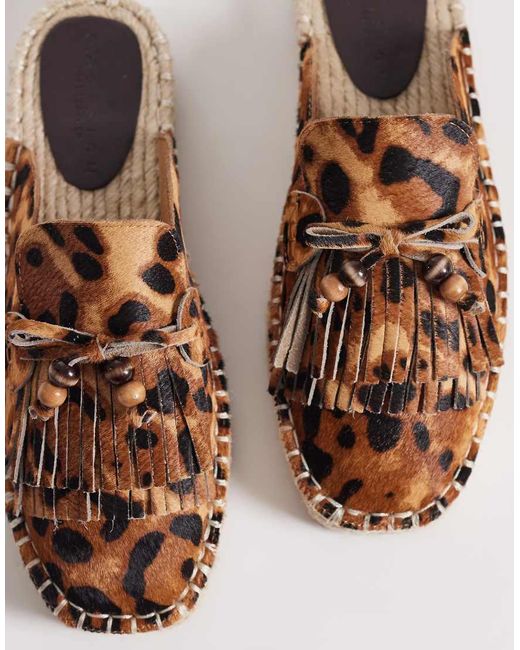 ASOS Brown Joan Espadrille Loafers With Tassels