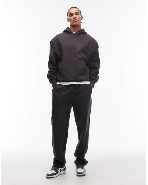 ASOS Premium Oversized Hoodie Van Zware 400Gsm Stof in het Blue voor heren