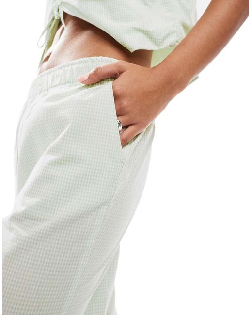 ONLY White Wide Leg Boxer Detail Trousers Co-ord